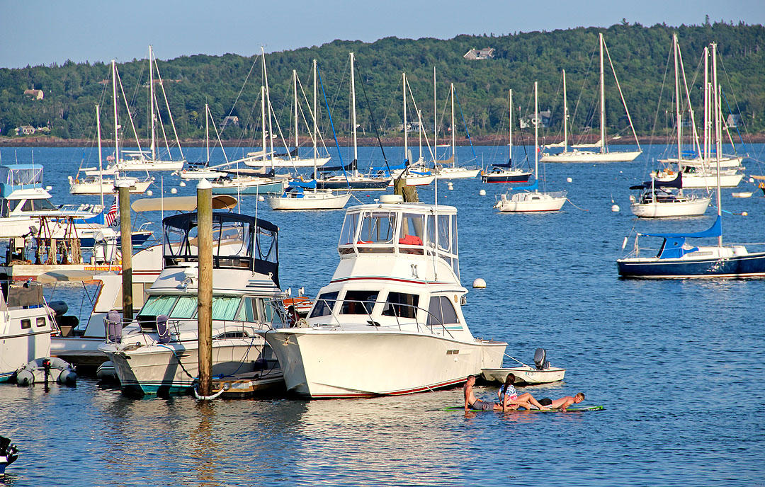 Summer Scene in Rockland Harbor, 
Maine