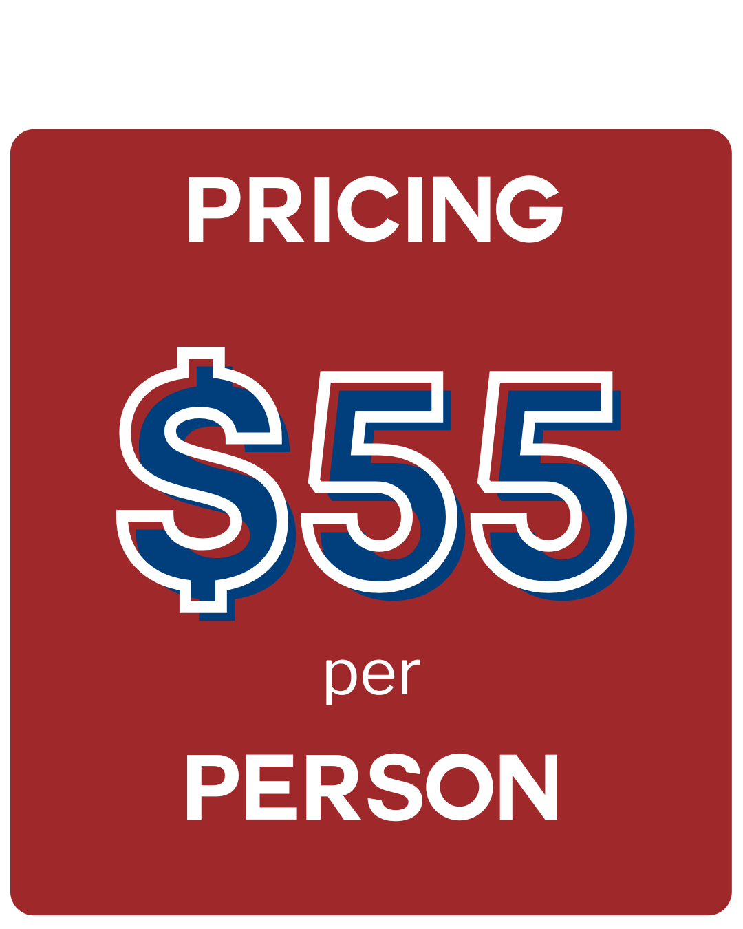 pricing per person