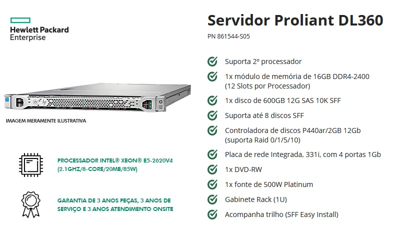 Servidor Proliant DL360 Servidor Proliant DL360