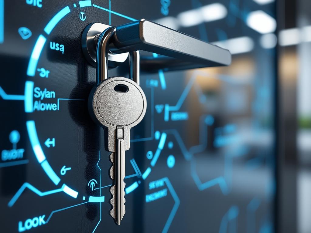 Moderna sala de estar con muebles grises, ventanas grandes con vista a la ciudad, estantería de madera y planta decorativa. Moderna sala de estar con muebles grises, ventanas grandes con vista a la ciudad, estantería de madera y planta decorativa.