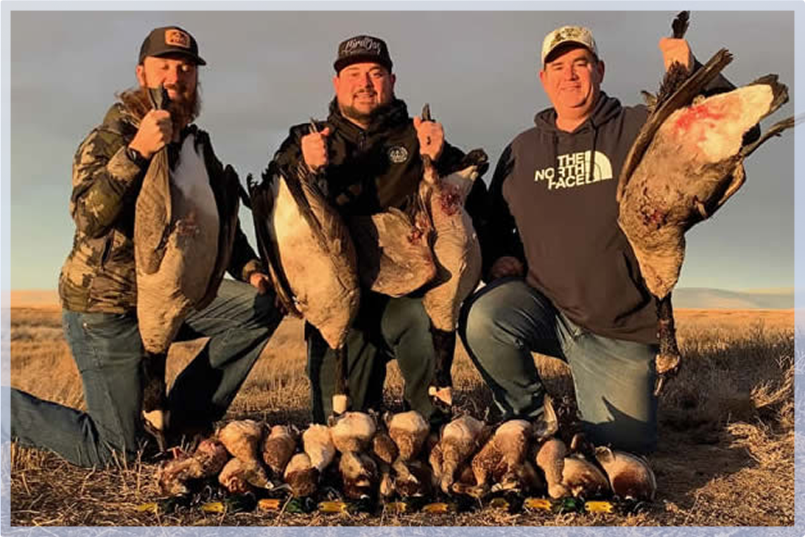 three members of the hunting party