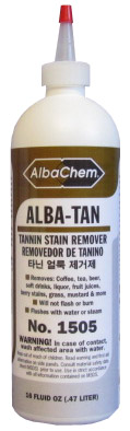 ALBA-TAN Removdor de Tanino
Tamaños: Botella de 16 oz,           
  1 galón.