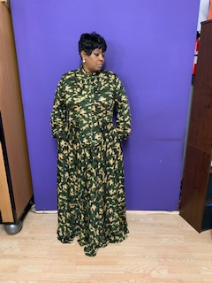 Army Fatigue Maxi Dress