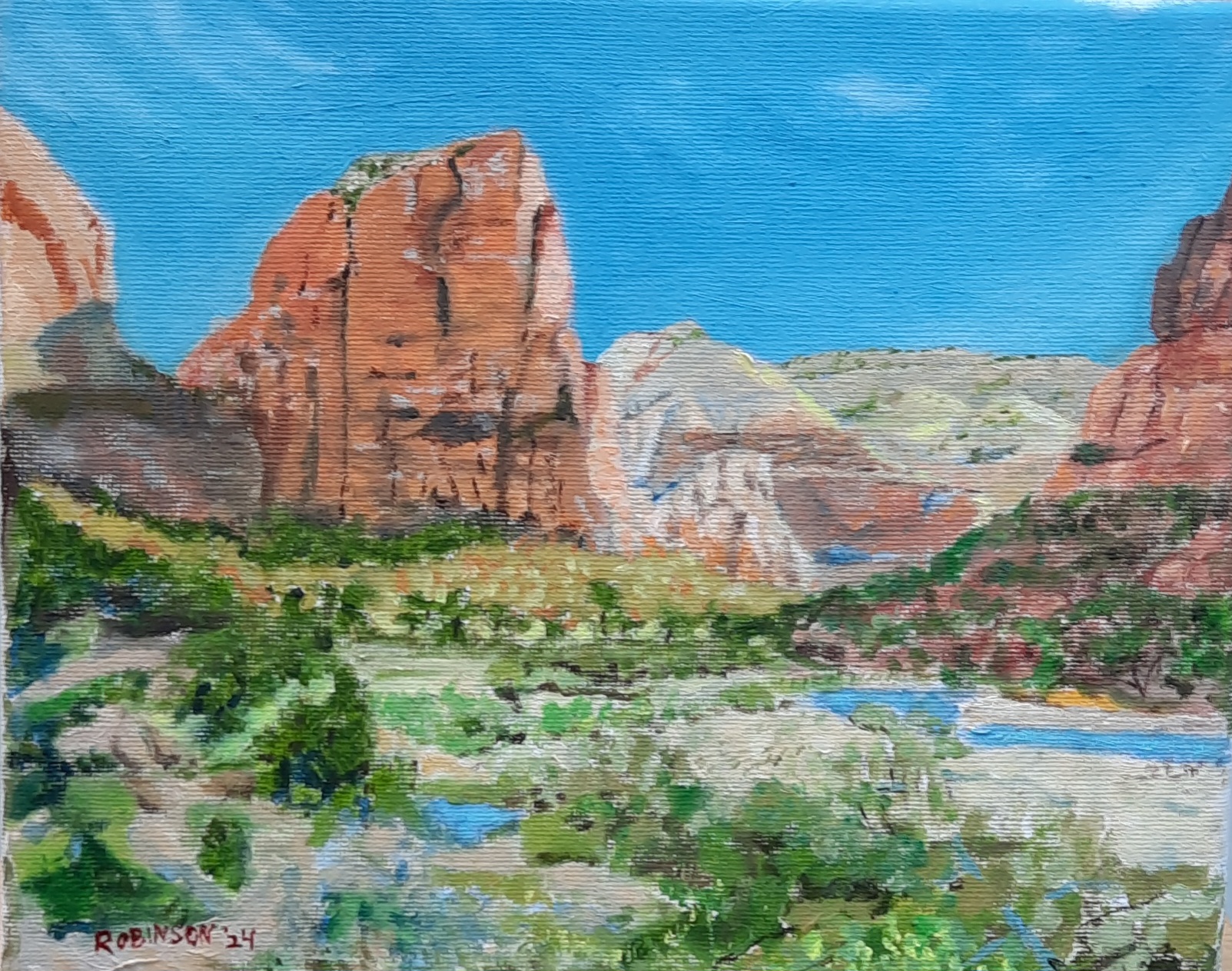 Op-110 ZION 8x10 oil on Canvas 2024