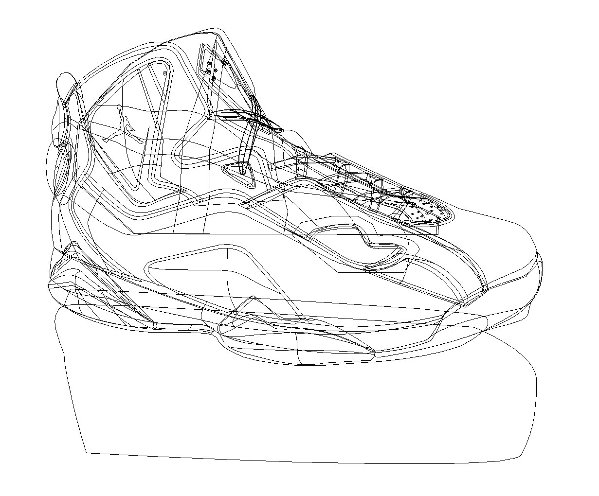 Vector shoe drawing - Adobe Illustrator