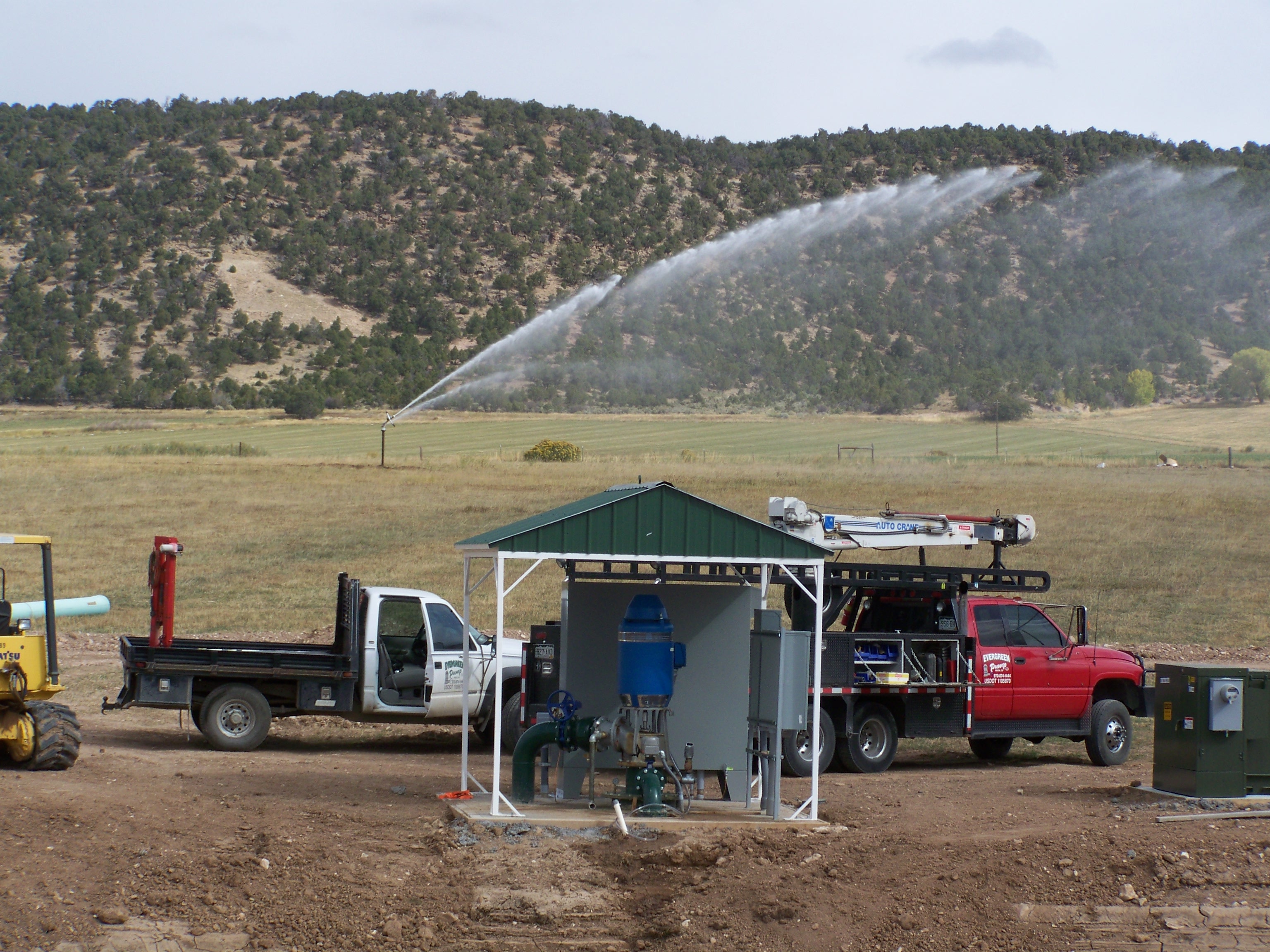 Irrigation pumps on a farm|||| Irrigation pumps on a farm||||
