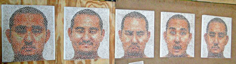 Feeling, chromogenic print with incense burnt rice paper