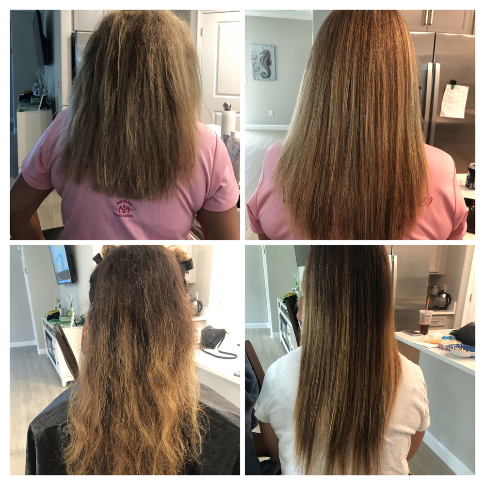 Before and After Japanese Hair Straightening