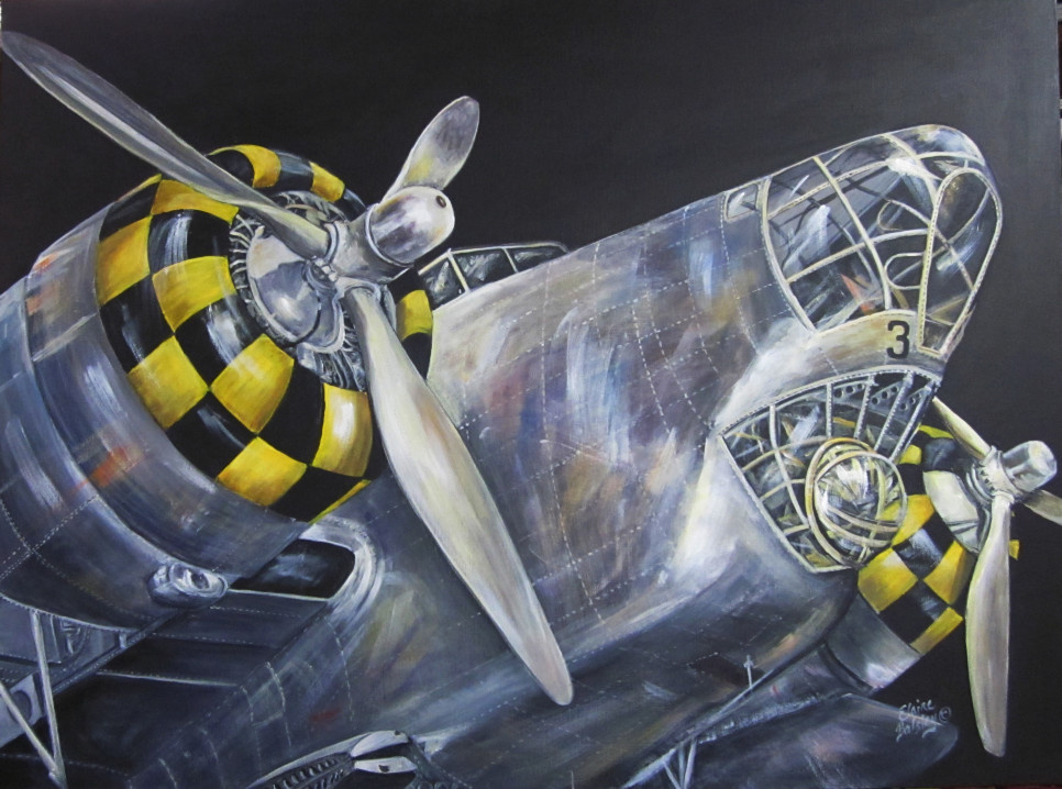 "B18-A", Acrylic, 30x40  On loan to AFMC HQ, Wright-Patt AFB, OH