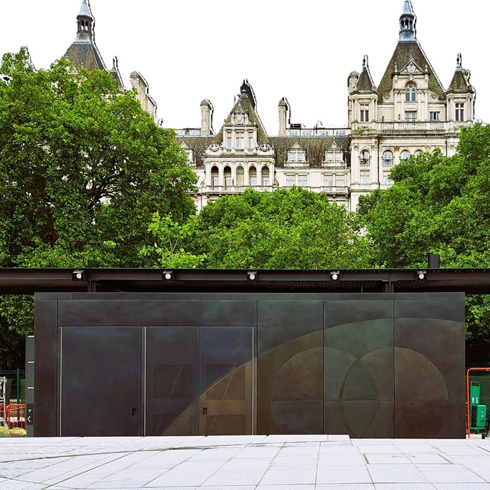 Thames Tideway Victoria Artistic Metals bronze finish on cladding