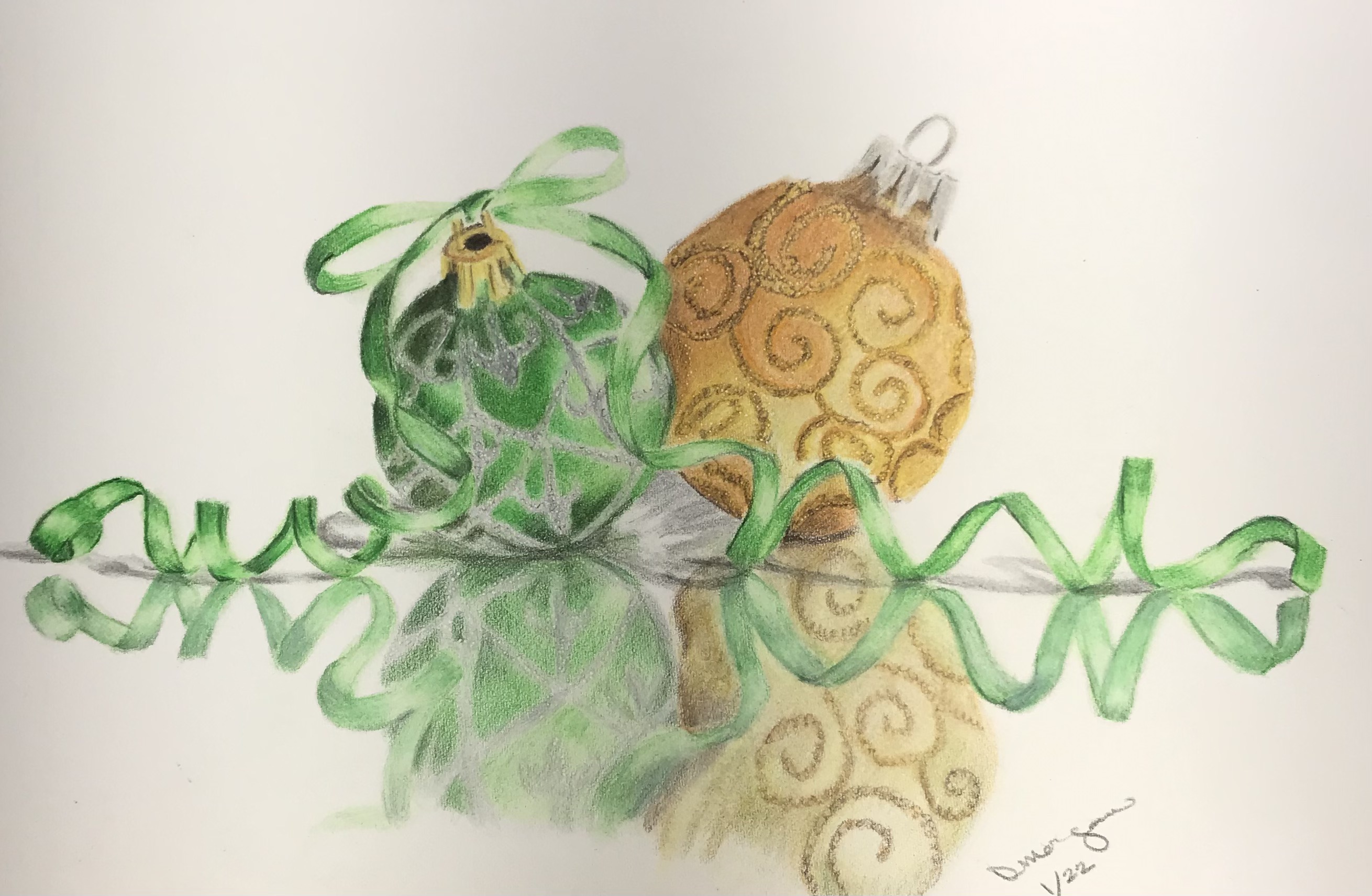 Christmas Ornaments
6 x 9
Hot Press Watercolor & OMS