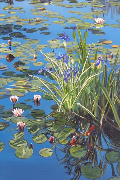 Variegated Iris 24x36 sold