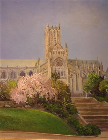 Kushnir, National Cathedral, 20x16, Oil