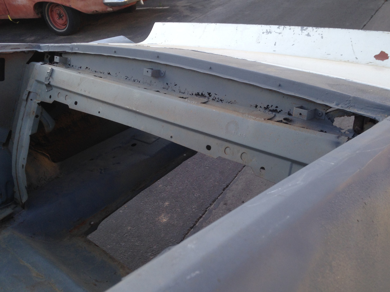 Rust damage everywhere.