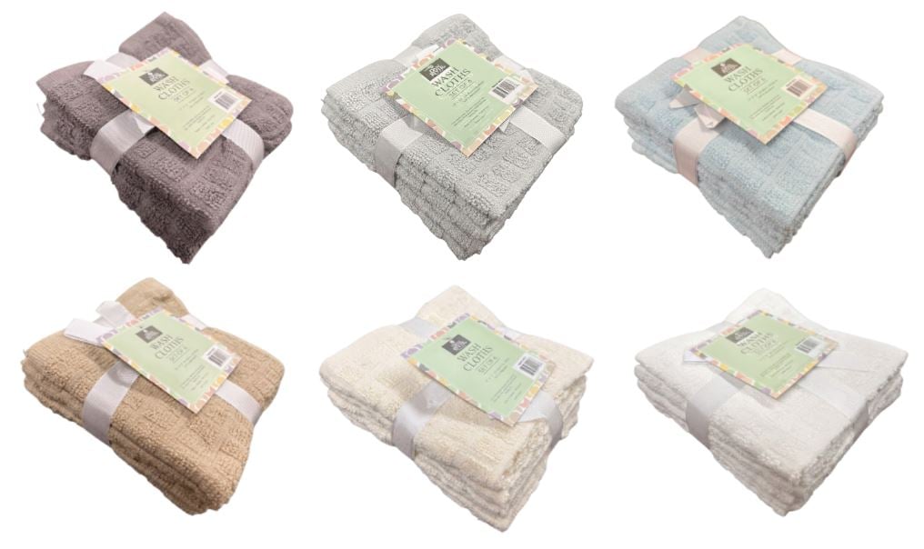 4413 
6PK DAN RIVER WASHCLOTHS CHECKERD 12X12
UPC 782650420468
36 CS/PK

