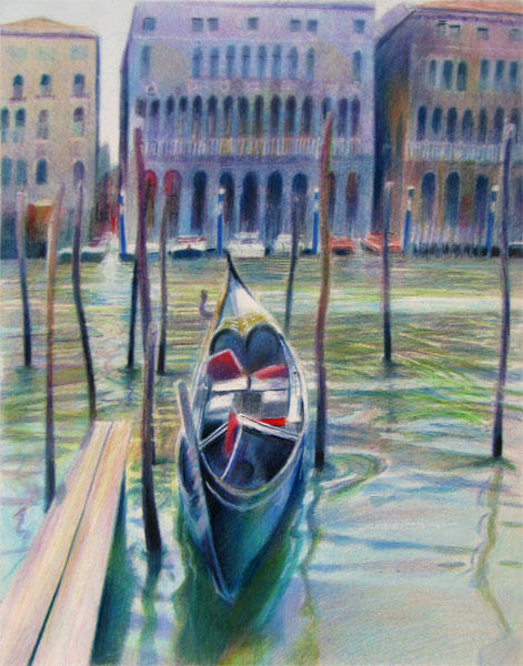 Sargent's Gondola (Coloured Pencil)