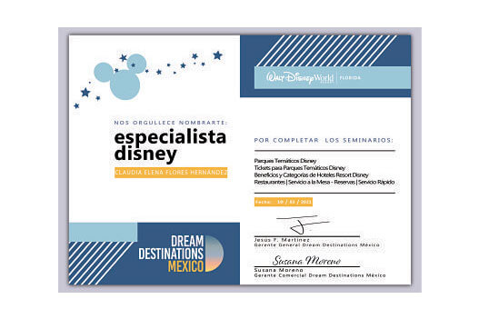 Universal Magic Travel -  CERTIFICADO DISNEY