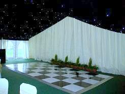 dance floor and reveal curtain