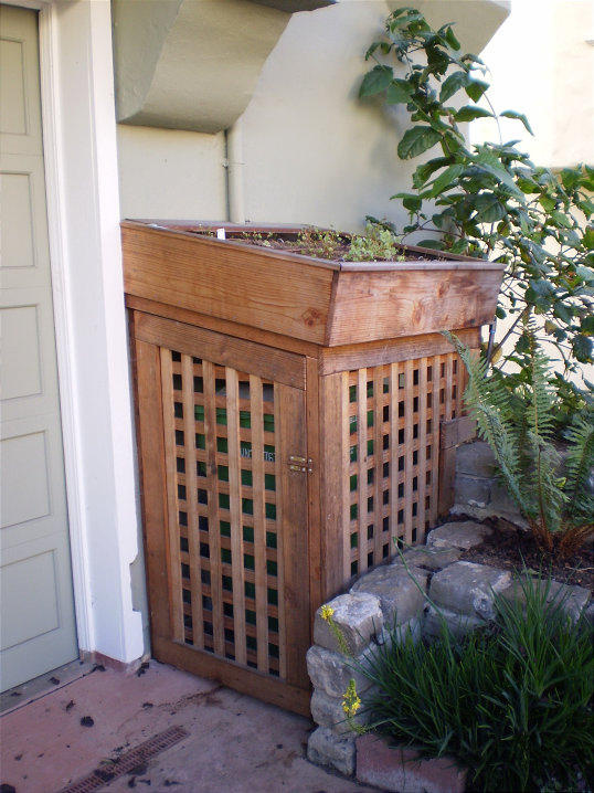 Green Bin Cover with Planter-top.   1