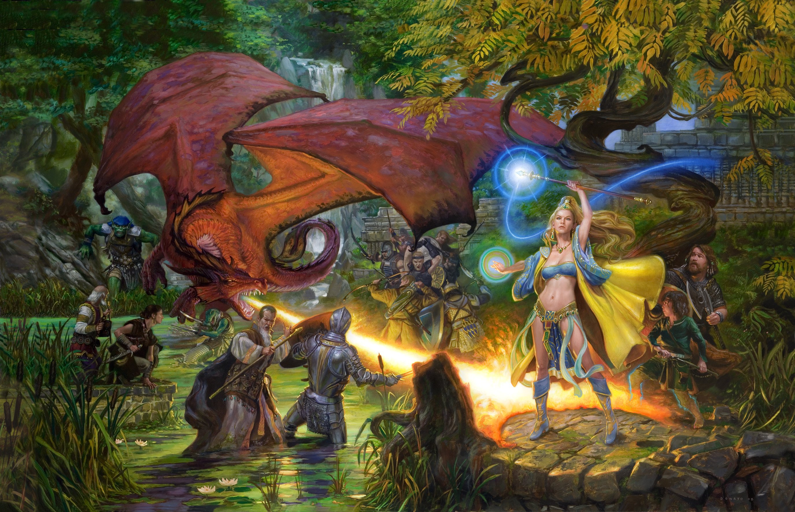 EverQuest
25" x 40" Oil on Paper on Panel 2008
cover art for the anniversary art book
collection of Sony Online Games 