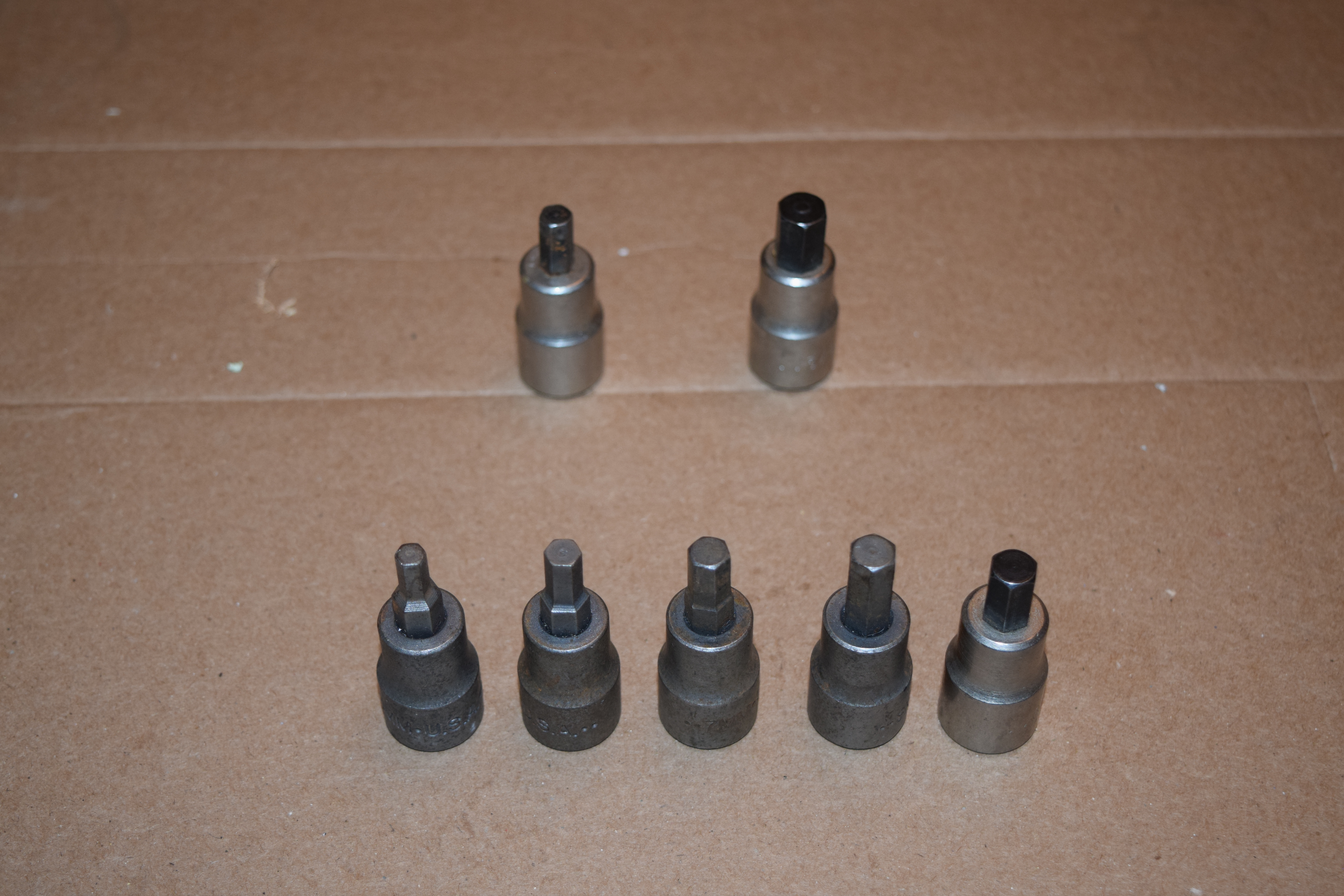 3/8” Drive Allen Keys (Metric 5mm, 6, 7, 8 x2;  SAE 1/4, 3/8)