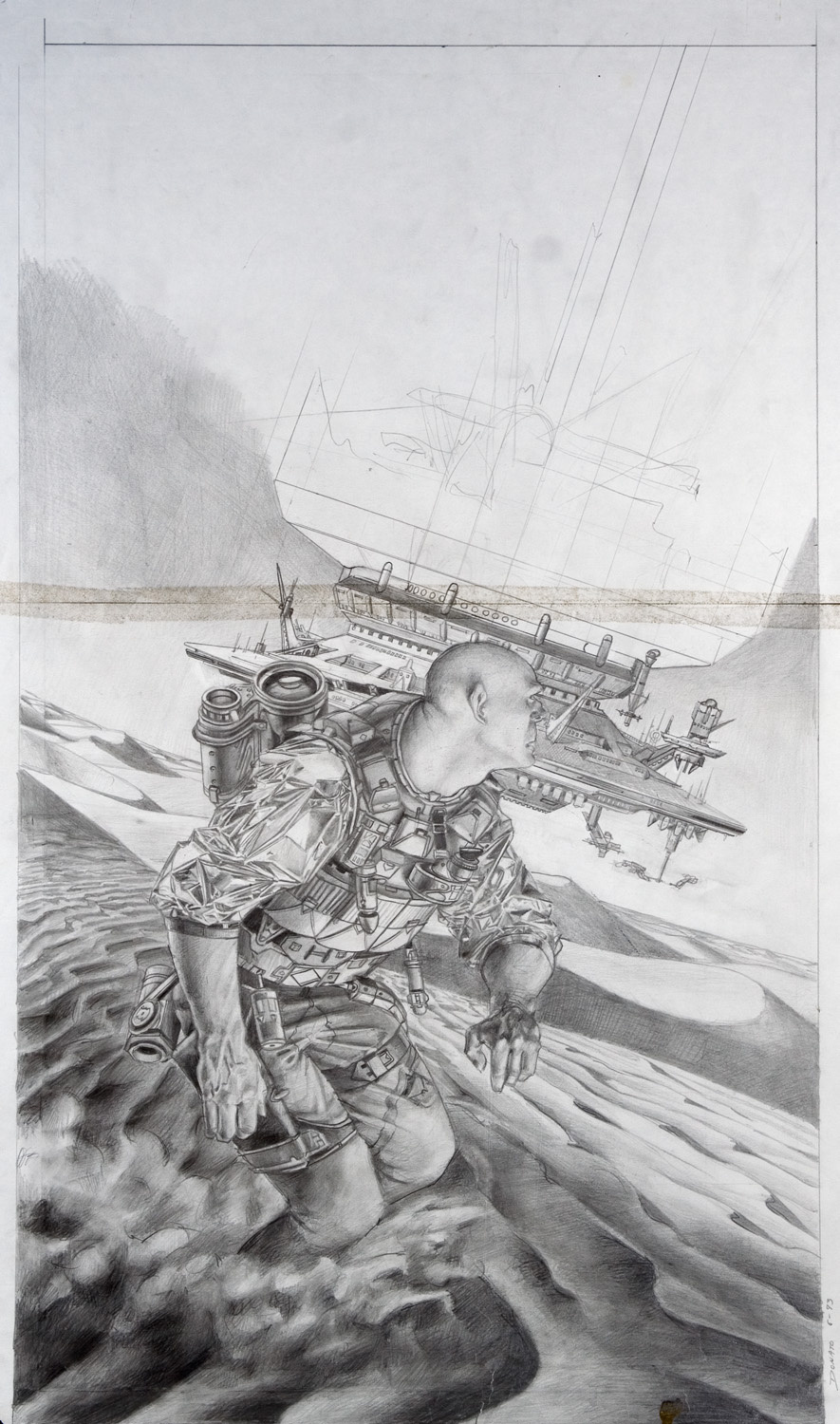 Raunok Baku
23" x 29"  Graphite on Paper
1993