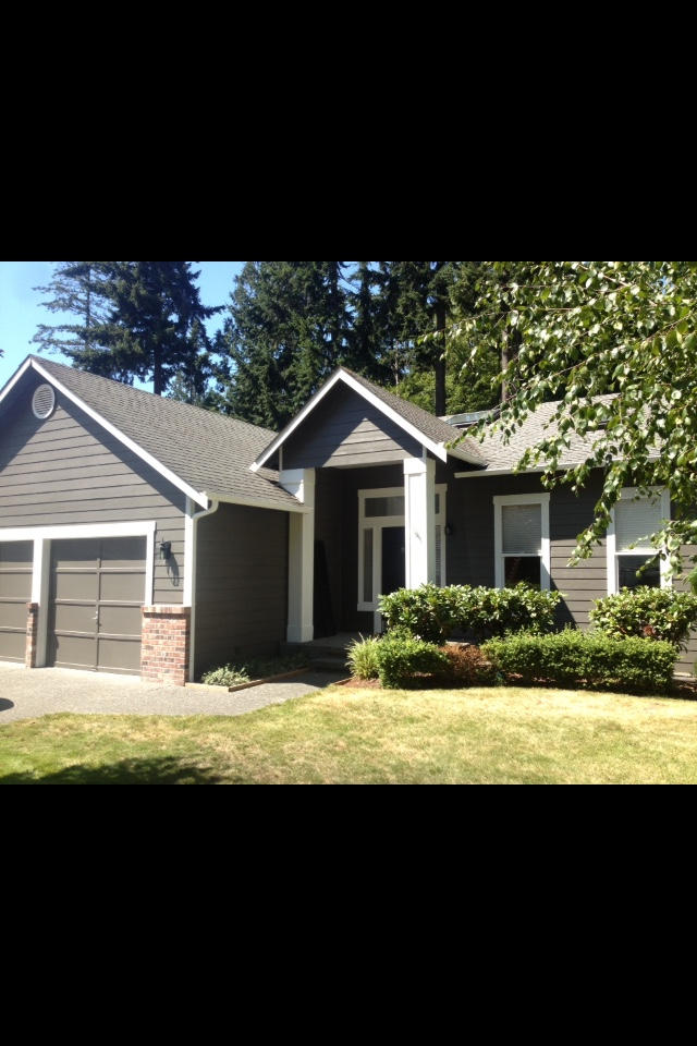 Mukilteo Home. We do dozens of LP re-sides each year and here we took a house from the early 90's and demoed and replaced the failing LP siding with new James Hardie Plank siding and trims.