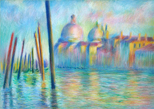 Salute - after Monet (Coloured Pencil on Colourfix 8.25" x 11.75")