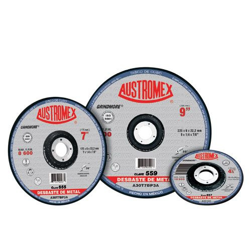 Discos de desbaste

Gran variedad de discos de desbaste 
desde 4-1/2" hasta 9".
Marca AUSTROMEX