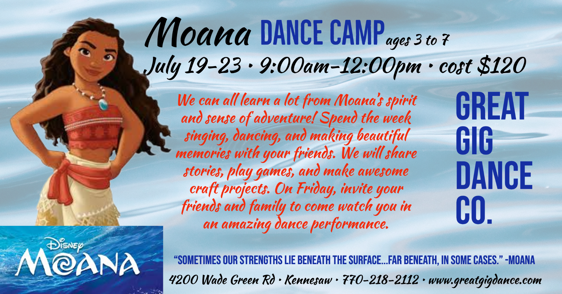 Moana Dance Camp - Summer 2021