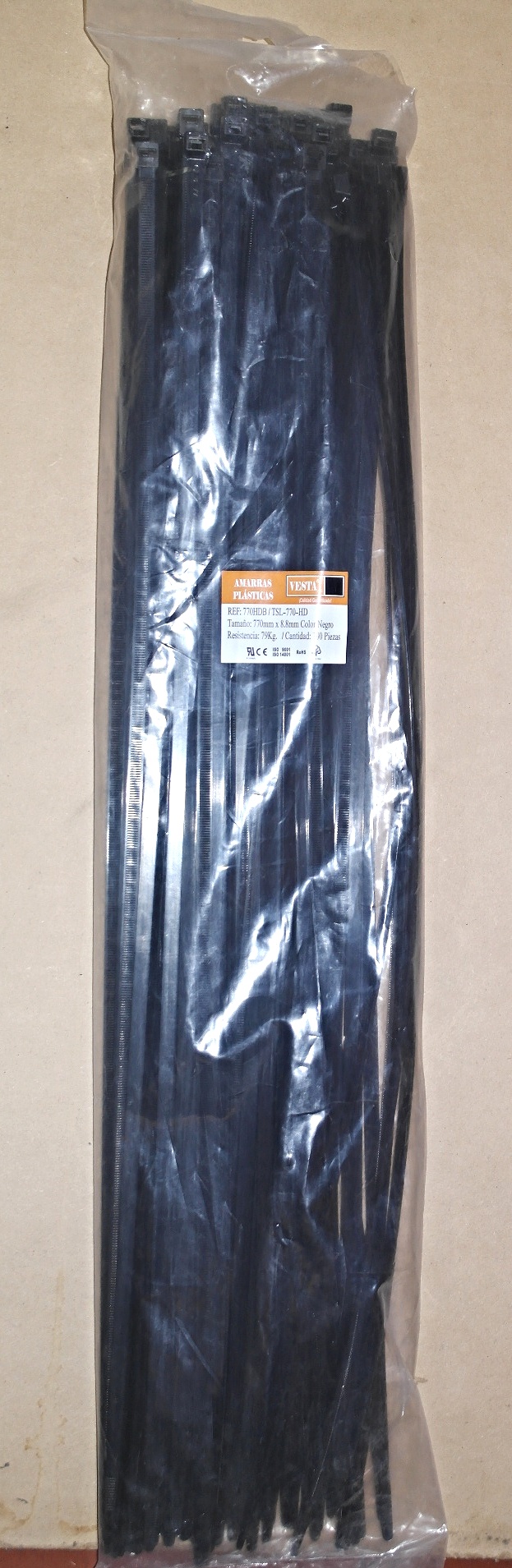 Amarre 770 mmx9mm negro 
Vesta  Cod:19460