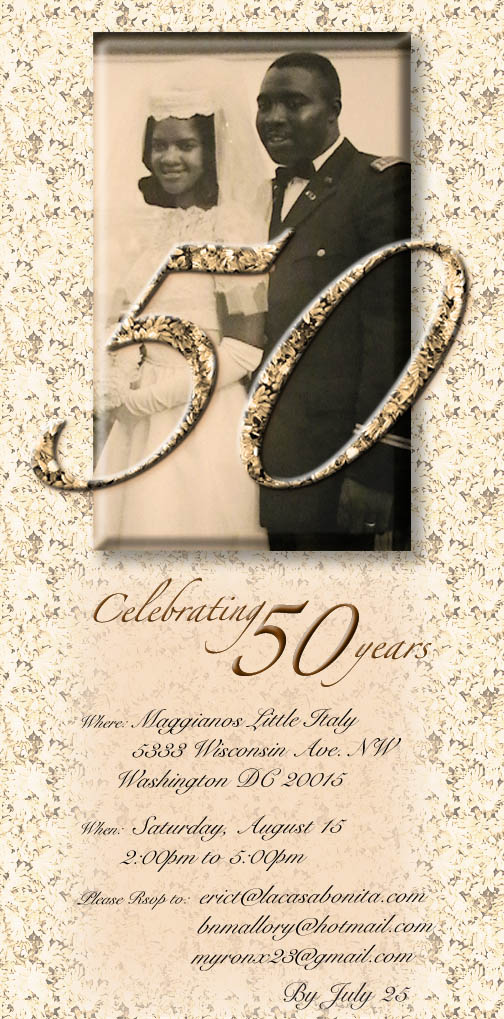 50 year wedding anniversary invite