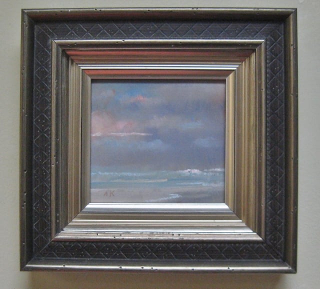 Clearing Up, 4 x 4.25 Oil on Panel