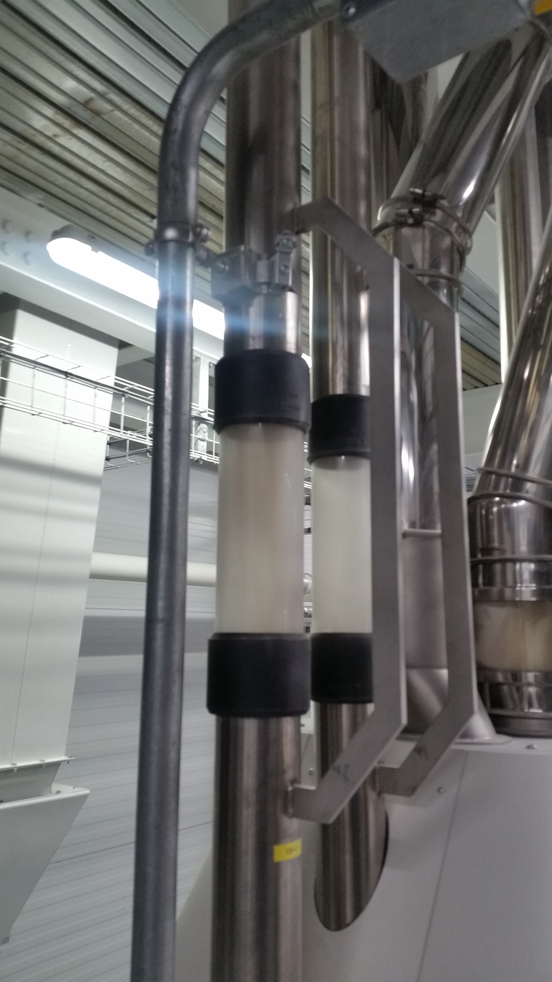 Blow line with sight glass.