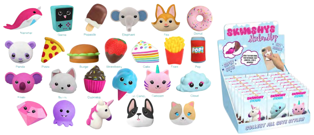 3465
SKWISHY KEYCHAINS 2
(2X2 IN)
UPC 786892346500
96 CS
