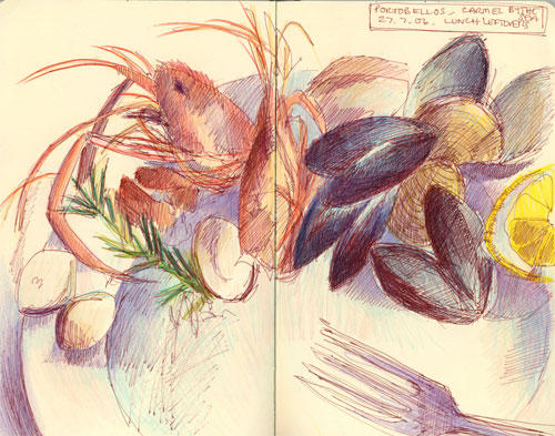 Left overs from lunch, Carmel