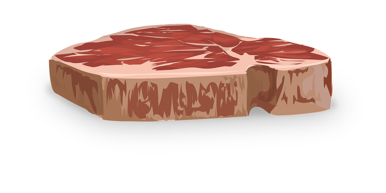 Ilustración de un corte de carne de res con vetas de grasa. Ilustración de un corte de carne de res con vetas de grasa.