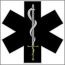 Sword and snake black logo||||