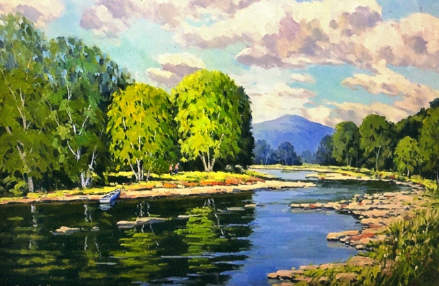White River Vista, 24 x 36 Oil
