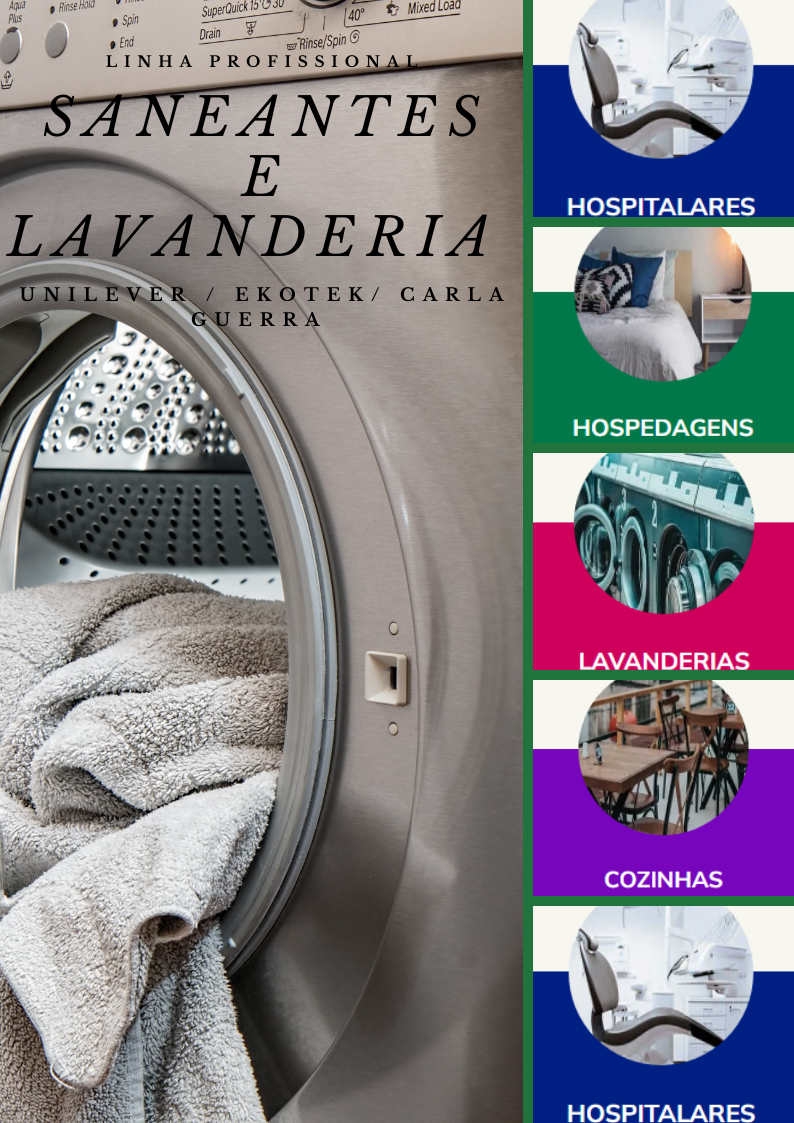 Máquina de lavar com toalhas e categorias de limpeza para hospitais, hospedagens, lavanderias e cozinhas.