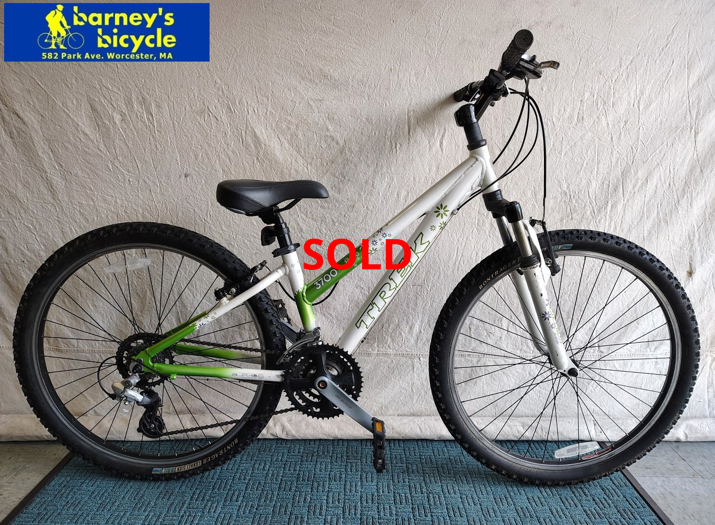 Trek 3700 Step-Thru
Frame Size: 14" XS / Rider Height: 5'0-5'3	
Price: $319.00 (Professionally Tuned)	
