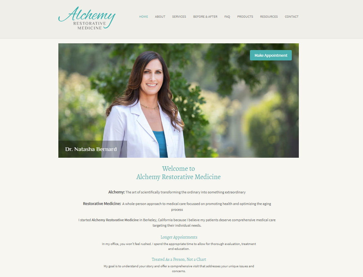 Alchemy Restorative Medicine Website
