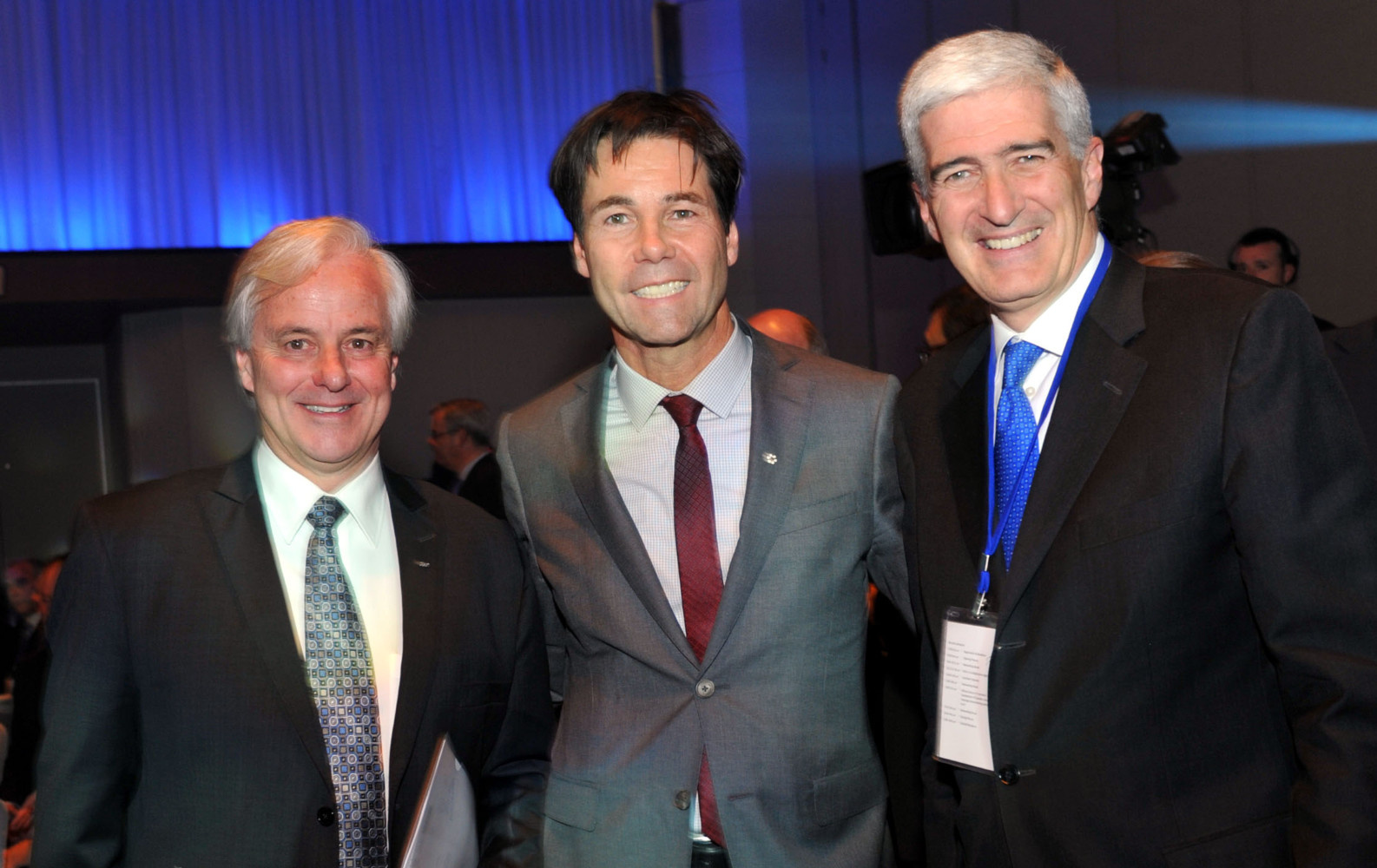 2014 - From left to right: Russell Williams, President of Canada's Research-Based
Pharmaceutical Companies (Rx&D), Dr. Eric Koskins, Ontario's Minister of
Health and Long Term care and Bernard Lachapelle, President of Innovation
Life Canada at Prix Galien Canada and Health Research Fondation Awards Ceremony.