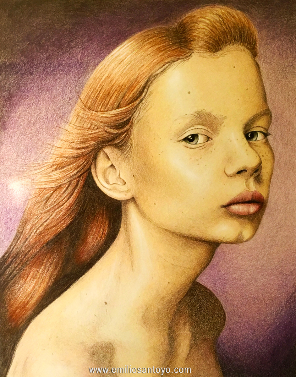 Girl Portrait, 2017
Colored Pencils on Paper
12 in × 16 in