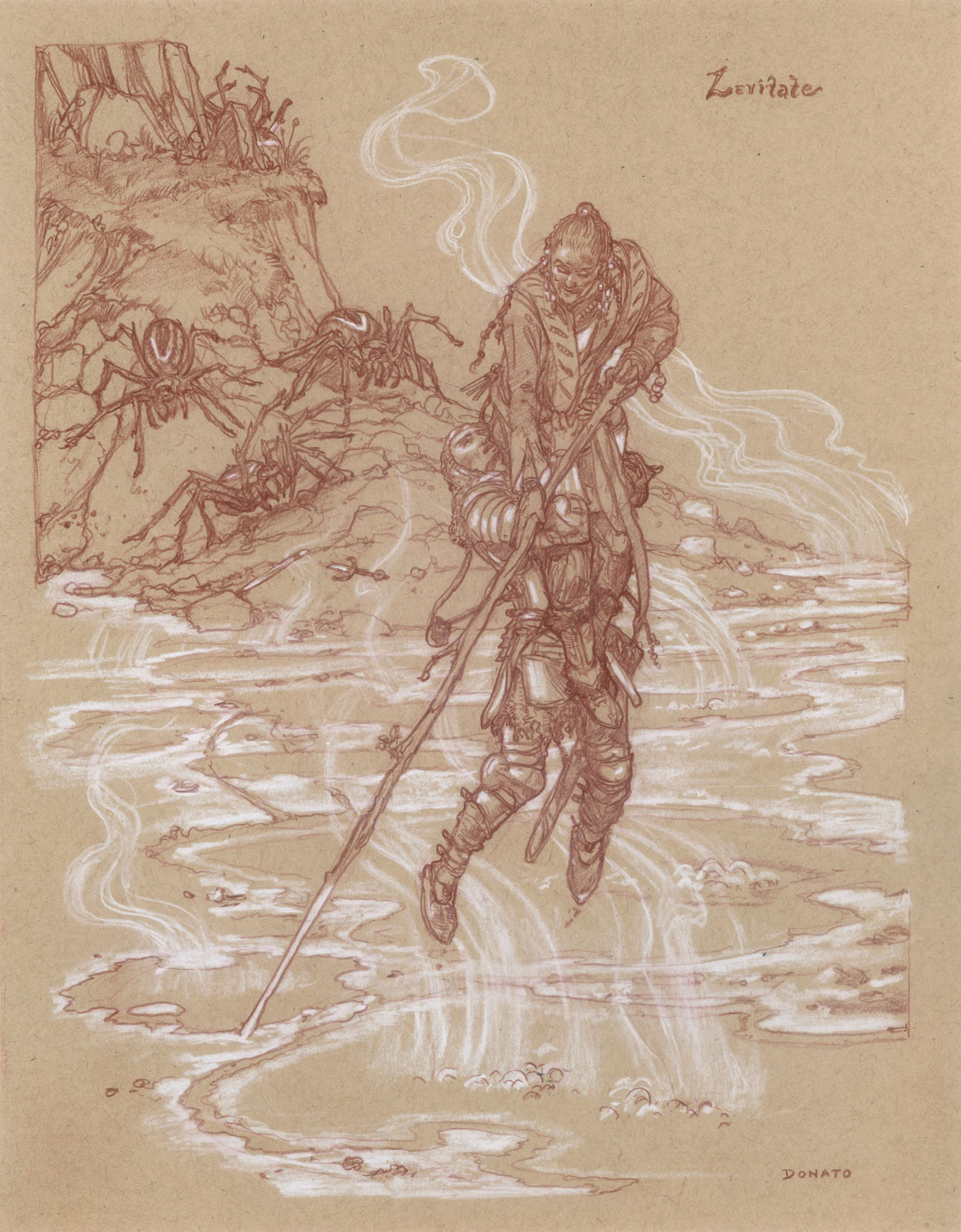 Levitate
14" x 11" Watercolor Pencil and Chalk on Toned Paper 2021