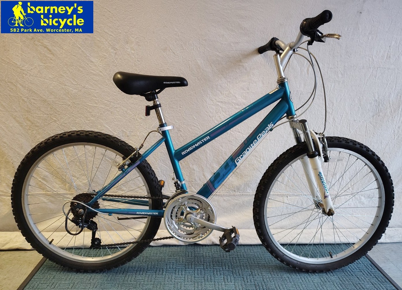 Roadmaster Granite Peak 24
Wheel Size: 24"/ Ages 9-12 / Speeds: 21spd
Price: $139.00(Professionally Tuned)