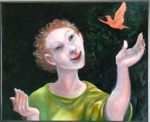 Untitled Sketch.
Artist: William Girard. 1981.
Oil on Board. Signed on back.