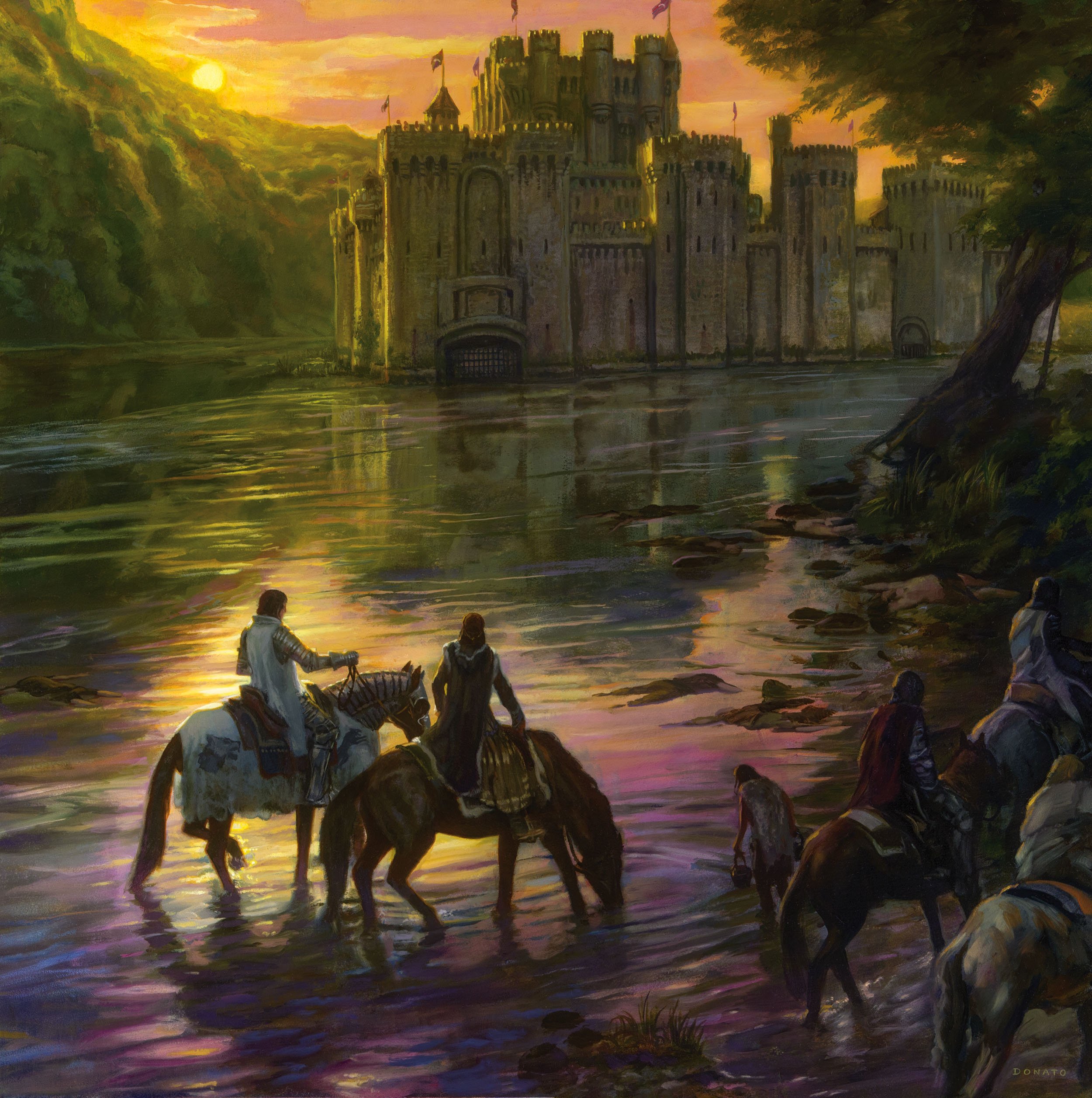 Riverrun - Catelyn and Robb Stark
30" x 30"  oil on Panel  2014
Collection of George R.R. Martin