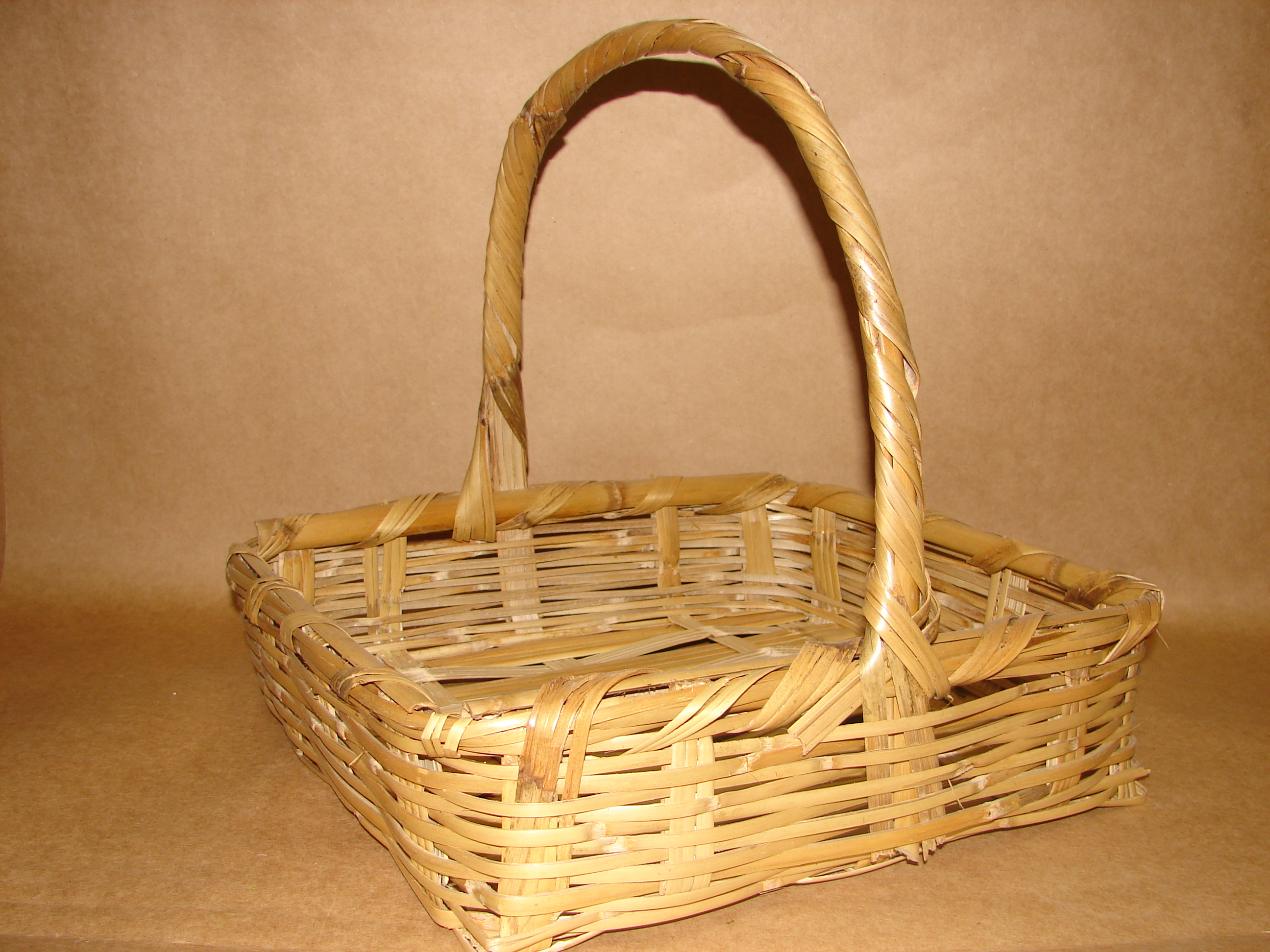 Canasta Cuadrada de paja, 3 Tamaños