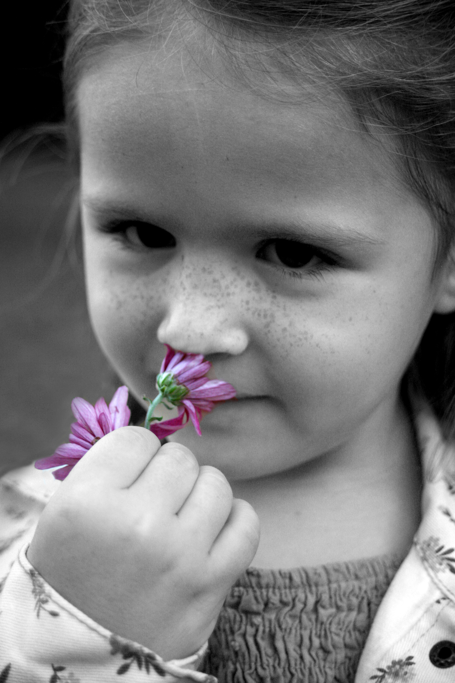 Close-up photo of a young girl